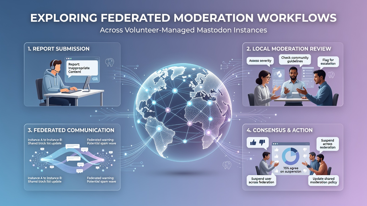 Exploring Federated Moderation Workflows Across Volunteer-Managed Mastodon Instances