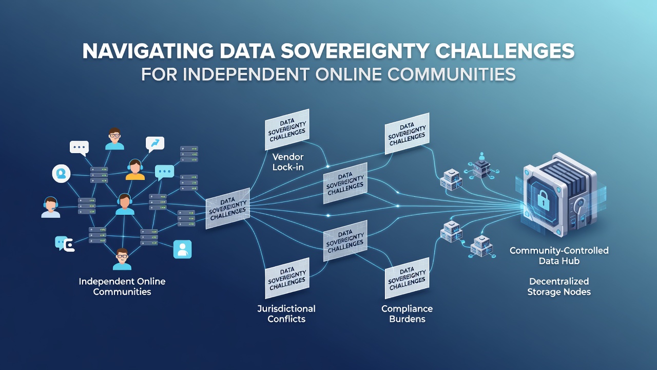 Diagram showing data localization options and compliance pathways for community platforms